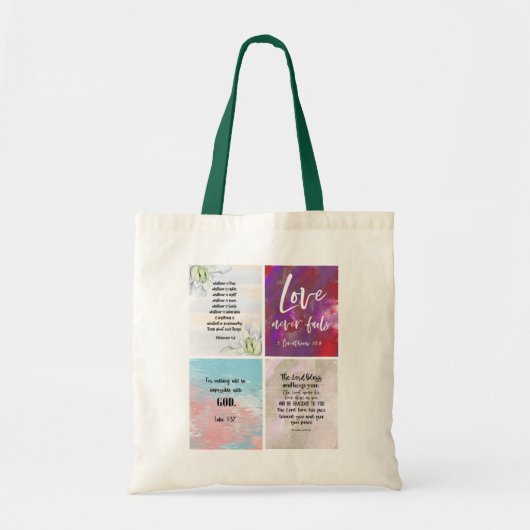 Bijbelverse Canvas tas (Voorkant)