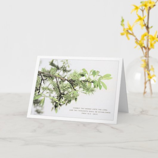 Bijbelverse Christelijk Afstuderen Wenskaart Kaart (Gele Bloem)