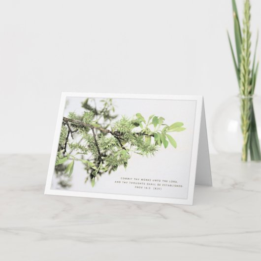 Bijbelverse Christelijk Afstuderen Wenskaart Kaart (Voorkant)