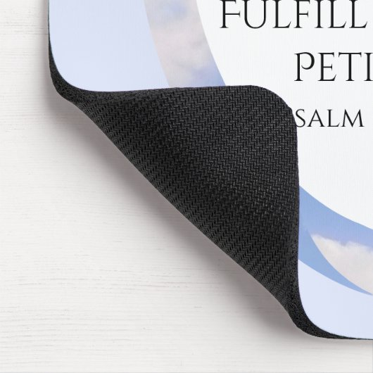 Bijbelverse Christelijk geloof Inspirerend blauw Muismat (Hoek)