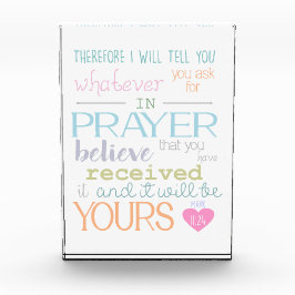 Bijbelverse Christelijke pastkleuren voor gebeden  Fotoblokken