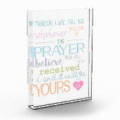 Bijbelverse Christelijke pastkleuren voor gebeden  Fotoblokken (Links)