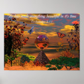 Bijbelverse Christelijke Poster ecclesiastes 3:11 (Voorkant)