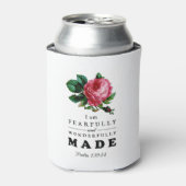 Bijbelverse, comfortabel en prachtig gemaakt Roos Blikjeskoeler (Blikje Voorkant)