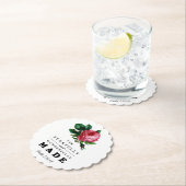 Bijbelverse, comfortabel en prachtig gemaakt Roos Kartonnen Onderzetters (Insitu)