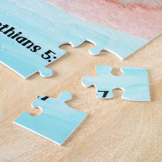 Bijbelverse Corinthians Floral Legpuzzel (Zijkant)