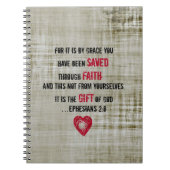 Bijbelverse esthesians 2:8 notitieboek (Voorkant)