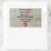 Bijbelverse esthesians 2:8 rechthoekige sticker (Tas)