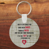 Bijbelverse esthesians 2:8 sleutelhanger (Voorkant)