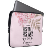 Bijbelverse Floral Pink Blush Electronics Bag Laptop Sleeve (Voorkant Rechts)
