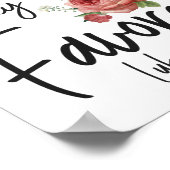 Bijbelverse geblesseerd en zeer gunstig Luke 1:28 Poster (Hoek)