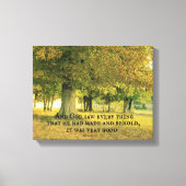 Bijbelverse: God zag het goed Canvas Afdruk (Voorkant)