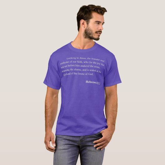 Bijbelverse Hebreeuws 122 Christelijke Jezus Psalm T-shirt (Voorkant volledig)