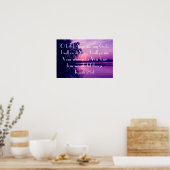 Bijbelverse herinnering Isaiah 25:1 op zonsonderga Poster (Keuken)