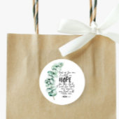 Bijbelverse Hope Eucalyptus Round Sticker