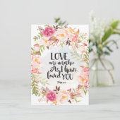 Bijbelverse, hou van elkaar, John 13:34. Kaart (Staand voorkant)