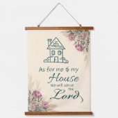 Bijbelverse - hout - Muurschildpad Hangend Wandkleed (Voorkant)