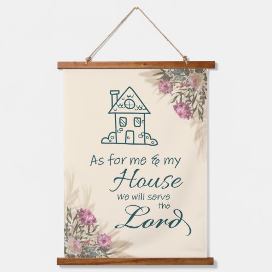 Bijbelverse - hout - Muurschildpad Hangend Wandkleed (Voorkant)