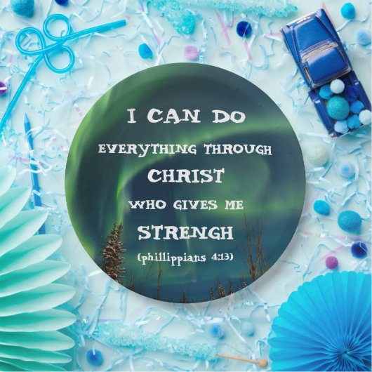 Bijbelverse Inspirerend prijsopgave noordelijk lic Papieren Bordje (Feest)