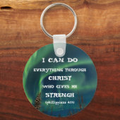 Bijbelverse Inspirerend prijsopgave noordelijk lic Sleutelhanger (Voorkant)