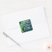 Bijbelverse Inspirerend prijsopgave noordelijk lic Vierkante Sticker (Envelop)