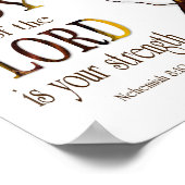 Bijbelverse, Joy of the Lord, Bird Painting, Art Poster (Hoek)