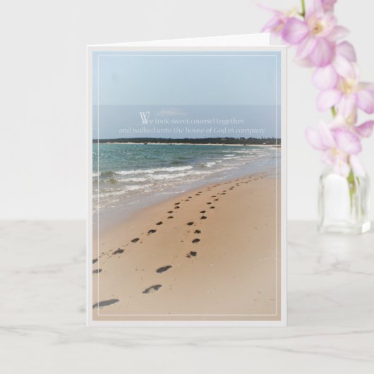 Bijbelverse Jubileum gevouwen Wenskaart Kaart (Orchidee)