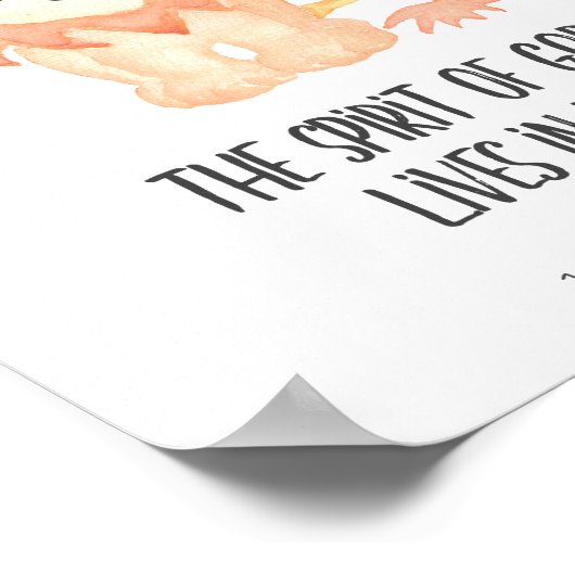 Bijbelverse Kinder decor De geest van God Poster (Hoek)