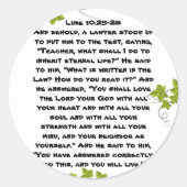 Bijbelverse klassieke ronde sticker (Voorkant)