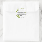 Bijbelverse klassieke ronde sticker (Tas)