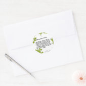 Bijbelverse klassieke ronde sticker (Envelop)