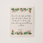 Bijbelverse kunst - Ephesianen 1:3 Legpuzzel (Verticaal)