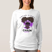 Bijbelverse lange hoes T-shirt voor zwarte vrouwen (Voorkant)