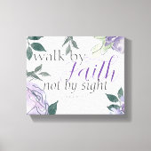 Bijbelverse loopbaan aanwakkeren door geloof niet canvas afdruk (Voorkant)