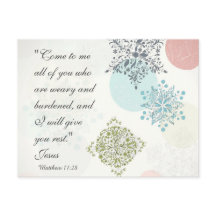 Bijbelverse Matthew 11:28 Briefkaart van het Ontw