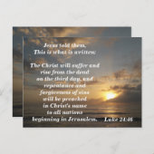 Bijbelverse Memory Kaart Luke 24:46 (Voorkant / Achterkant)