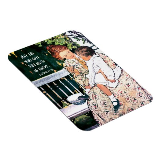 Bijbelverse Moederdag  kunstnetten Magneet (Rechterzijde)