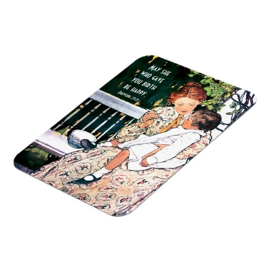 Bijbelverse Moederdag  kunstnetten Magneet (Linkerzijde)