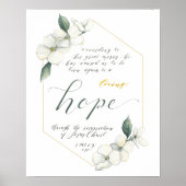 Bijbelverse print, 1 Peter 1:3, hondenbloemen Poster (Voorkant)