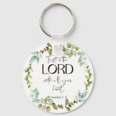 Bijbelverse Proverbs Greenery Wreath Sleutelhanger (Voorkant)