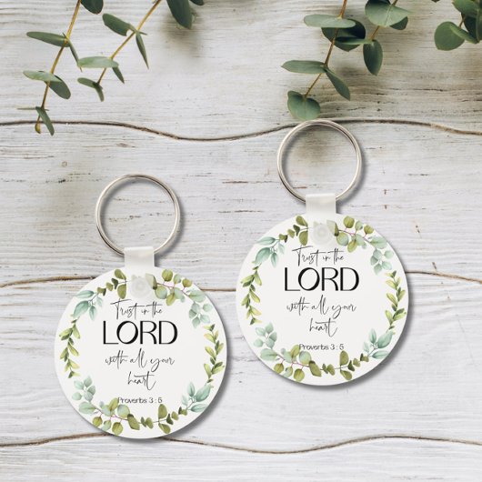 Bijbelverse Proverbs Greenery Wreath Sleutelhanger