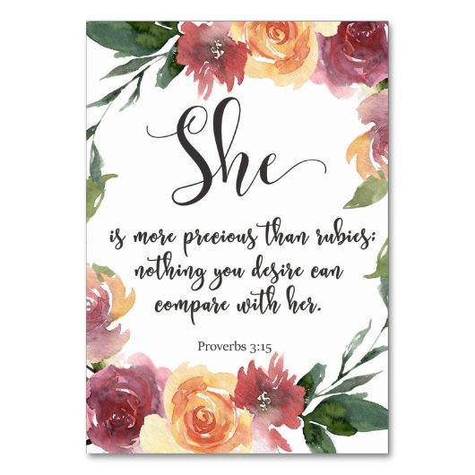 Bijbelverse Proverbs-Kaart Kaart (Achterkant)