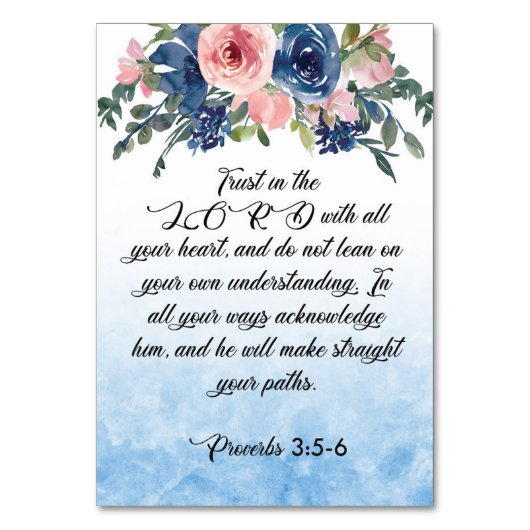 Bijbelverse Proverbs-Kaart Kaart (Voorkant)