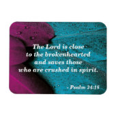 Bijbelverse psalm 34:18 Gebroken magneet (Horizontaal)