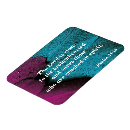 Bijbelverse psalm 34:18 Gebroken magneet (Linkerzijde)
