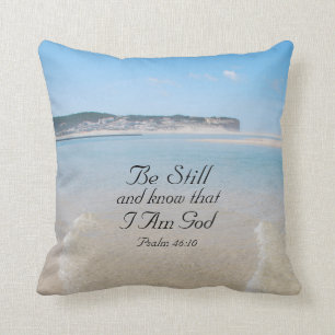 Bijbelverse Psalm 46:10 Uitzicht Pillow Kussen