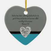 Bijbelverse Romans 8:28 Retro Keramisch Ornament (Voorkant)