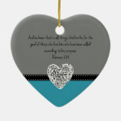 Bijbelverse Romans 8:28 Retro Keramisch Ornament (Achterkant)