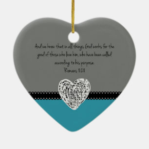 Bijbelverse Romans 8:28 Retro Keramisch Ornament