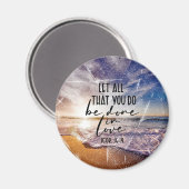 Bijbelverse-ronde-magneet Magneet (Voorkant / Achterkant)